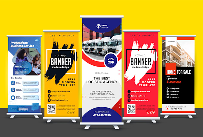 Gig Preview - Design roll up banner, retractable, pull up and stand banner