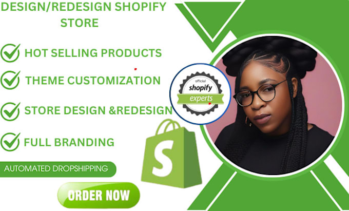 Gig Preview - Do shopify store, shopify website design and redesign