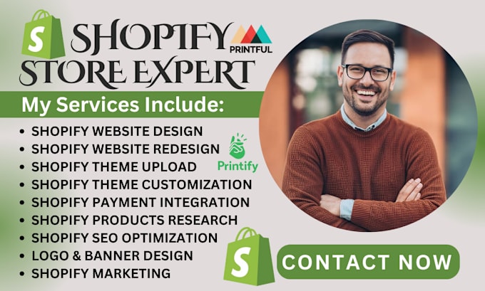 Gig Preview - Redesign shopify pod dropshipping website shopify pod store ecommerce marketing