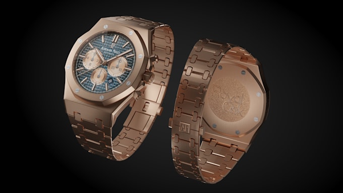 Gig Preview - Do realistic 3d watch animation, 3d jewelry design, 3d watch model, watch render