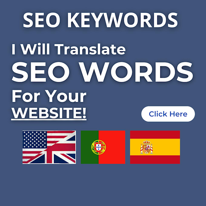 Gig Preview - Translate english SEO keywords for your business or website