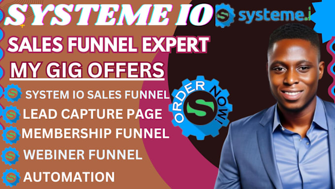 Gig Preview - Create systeme io sales funnel, landing page, systeme io clickfunnel