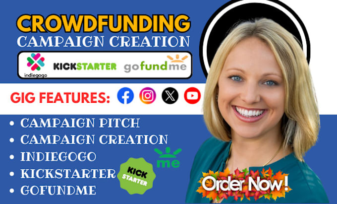 Gig Preview - Do crowdfunding campaign creation promotion for kickstarter gofundme indiegogo