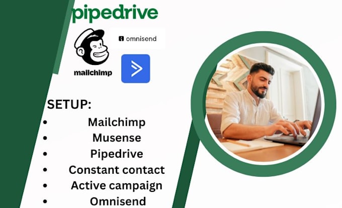 Gig Preview - Setup mailchimp squarespace pipedrive constant contact active campaign omnisend