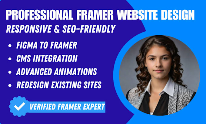 Gig Preview - Be your professional framer website designer, responsive, and SEO friendly