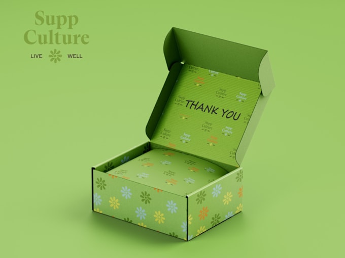 Gig Preview - Do shipping box design, diecuts ,dieline, mailer box with 3d mockup