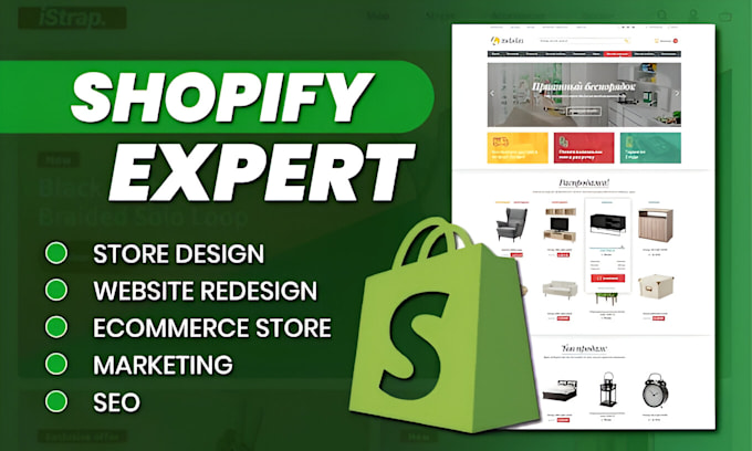 Gig Preview - Create a professional shopify website with premium features for your business