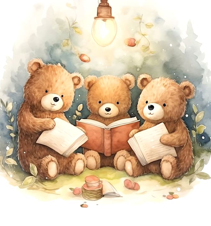 Bestseller - create watercolor children story book illustration in style