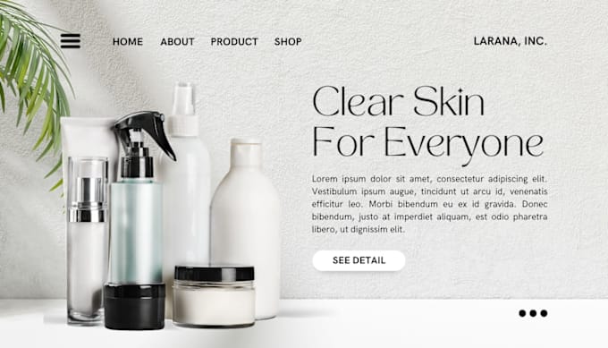 Gig Preview - Design a profitable skincare shopify store beauty website skincare shopify