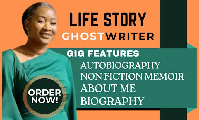 Bestseller - ghostwrite nonfiction memoir, autobiography life story or author bio