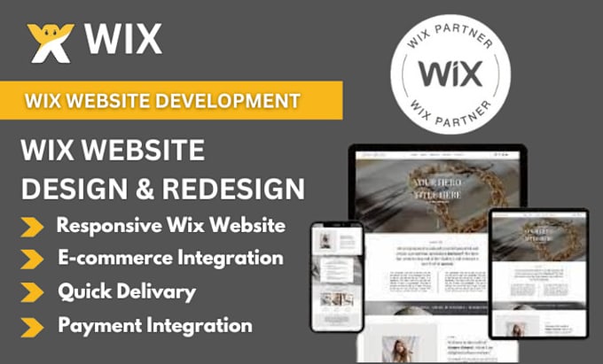 Gig Preview - Design wix website design wix website redesign  ecommerce website redesign blog