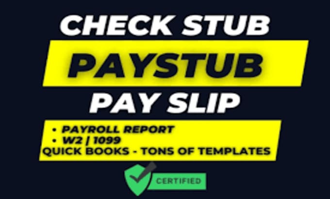 Gig Preview - Create adp paystubs, paychecks and salary slips