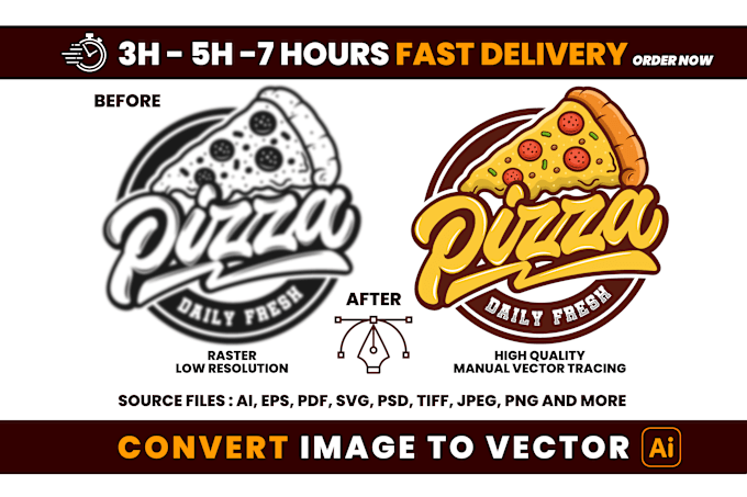 Gig Preview - Convert image to vector tracing redraw logo vectorize images png to vector art