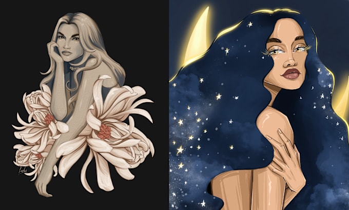 Gig Preview - Create fantasy character portrait book cover illustration