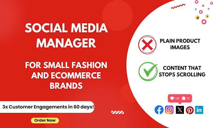 Gig Preview - A social media manager for your fashion business