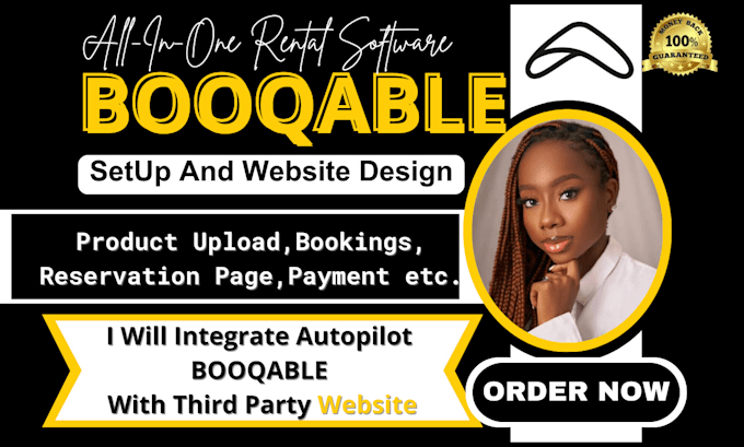 Gig Preview - Setup booqable website design booqable rental reservation online booking website