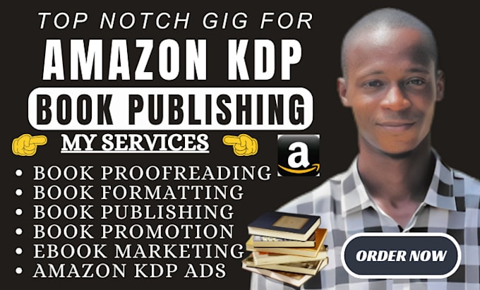 Gig Preview - Do ebook marketing amazon kdp book publishing book promotion