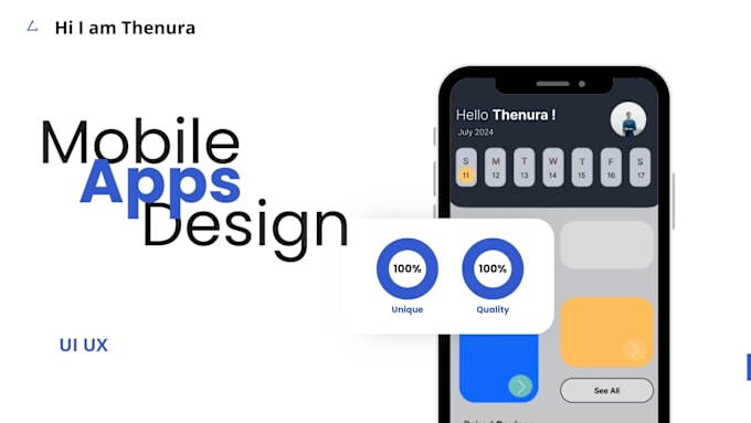 Gig Preview - Do professional and modern mobile UI design in figma