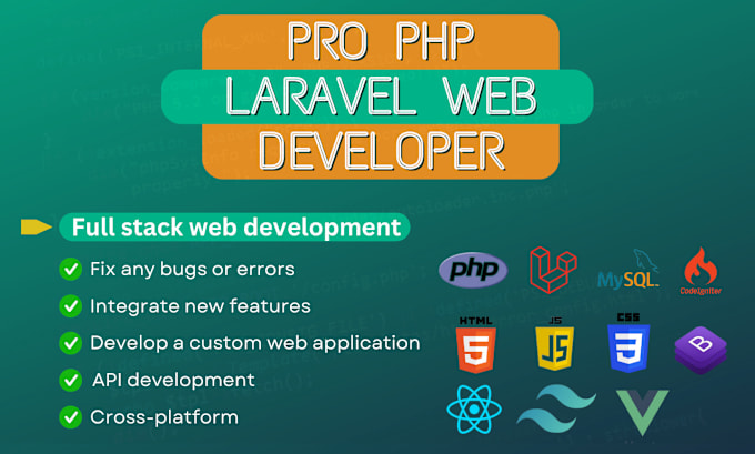 Gig Preview - Be your expert PHP laravel web developer