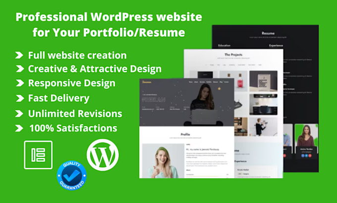 Gig Preview - Build responsive wordpress website design and website development