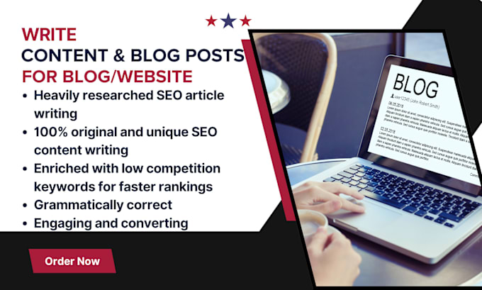 Gig Preview - Write engaging content, blog posts, well researched SEO articles and blogs