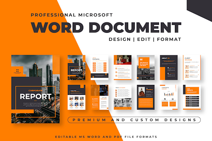 Gig Preview - Design and format your ms word document