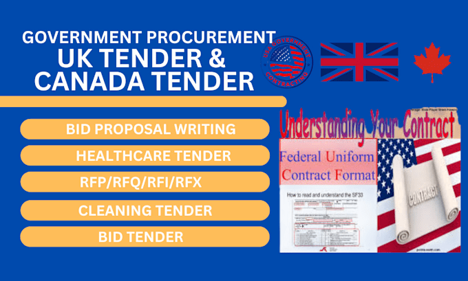 Gig Preview - Bid uk, canada tender, healthcare, cleaning tender, rfp government contract bid