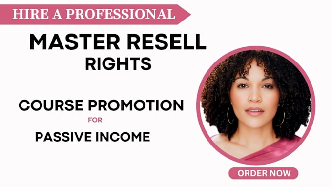 Gig Preview - Master resell rights course promotion automated salesfunnel for passive income