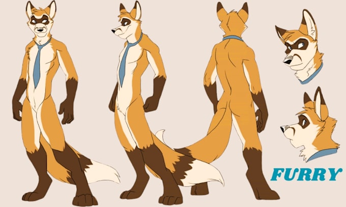 Gig Preview - Draw furry referencesheet,furry art,fursona, characterdesign,oc,furry ref sheeet