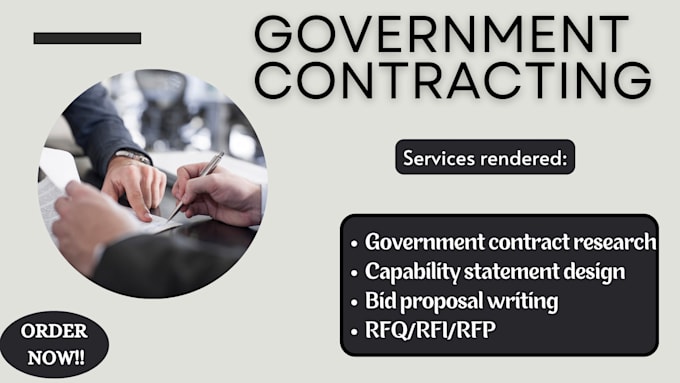 Gig Preview - Prepare winning bid proposal grant writing government contract cage code