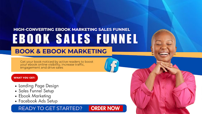 Gig Preview - Ebook promotion ebook sales funnel, book promotion ebook marketing sales funnel