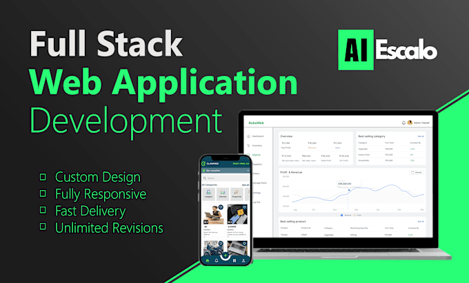 Bestseller - be your full stack developer for web applications  using react and angular