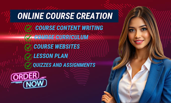 Gig Preview - Create online course content, elearning course, course creation, lesson plan