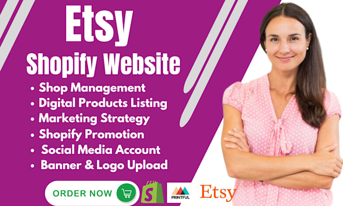 Gig Preview - Be esty virtual assistance etsy store manager, etsy promotion, shopify etsy seo