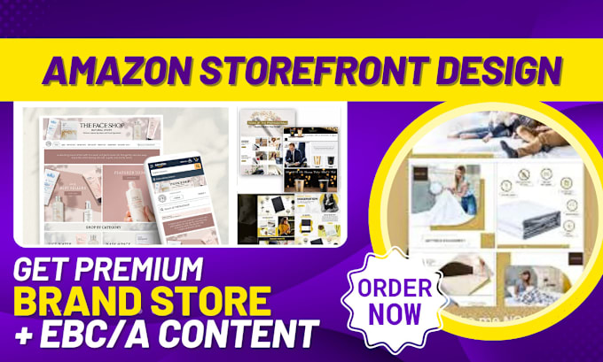 Gig Preview - Create amazon storefront or design amazon brand store, ebc design, infographics