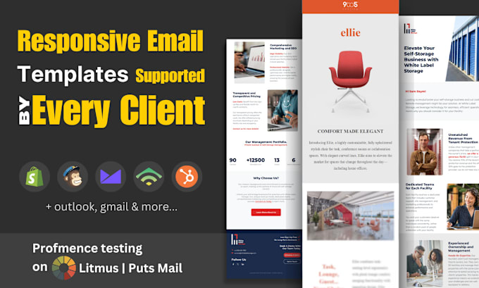 Gig Preview - Design responsive email template with inline CSS