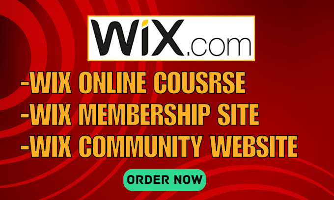 Gig Preview - Wix online course wix membership site wix community website