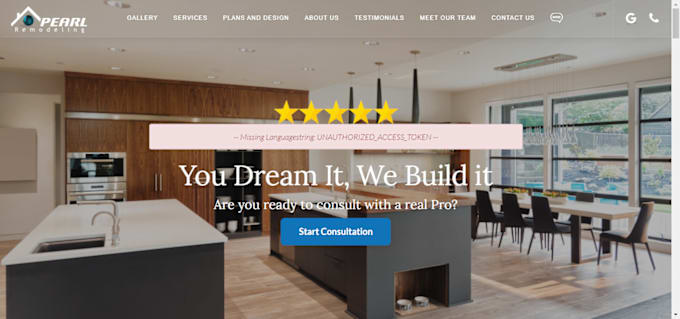 Gig Preview - Design home remodeling website kitchen remodeling bathroom remodeling website