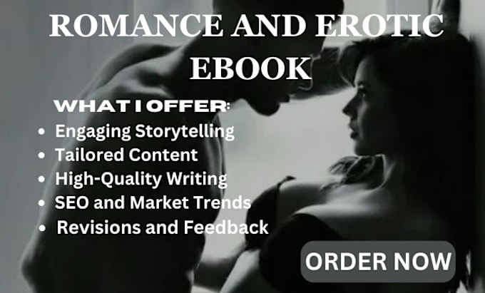 Gig Preview - Be your romance, fantasy romance, erotic ebook ghostwriter