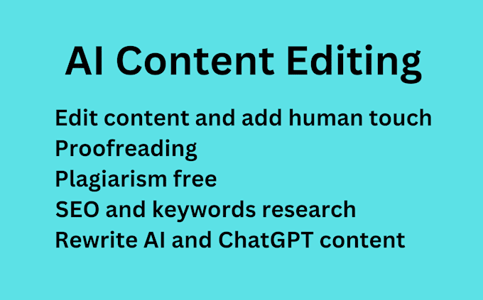 Gig Preview - Convert chatgpt and ai content into human written