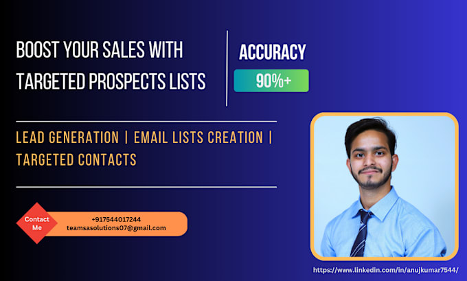 Gig Preview - Create contacts list of targeted prospects