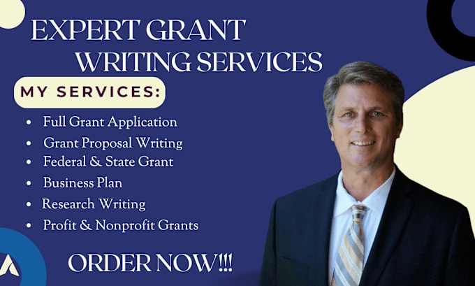 Gig Preview - Grant proposal writing, grant research, grant application, business plan,501c3