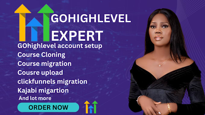 Gig Preview - Gohighlevel clone online course website, will migrate membership course to ghl