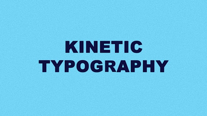 Gig Preview - Create kinetic typography with motion graphics