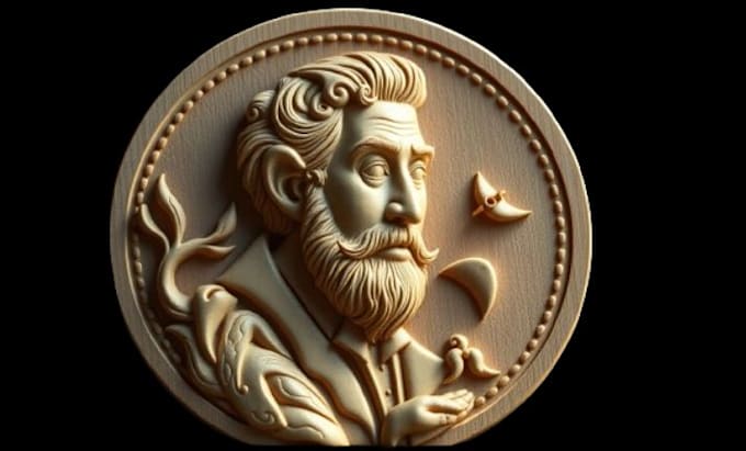 Gig Preview - Sculpt 3d bas relief 3d wood carve cnc coin medallion 3d coin model 3d printing