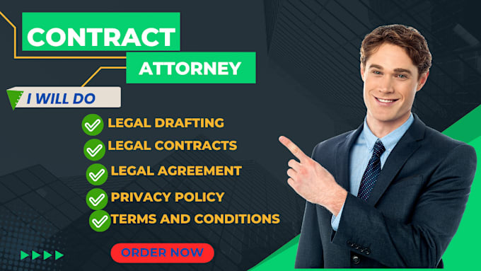 Gig Preview - Be your lawyer to draft sale, purchase and lease legal contracts, agreements