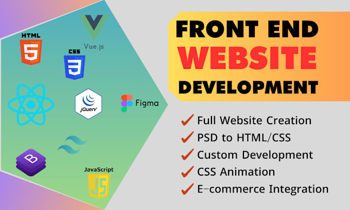 Gig Preview - Be your expert front end web developer using advanced technologies