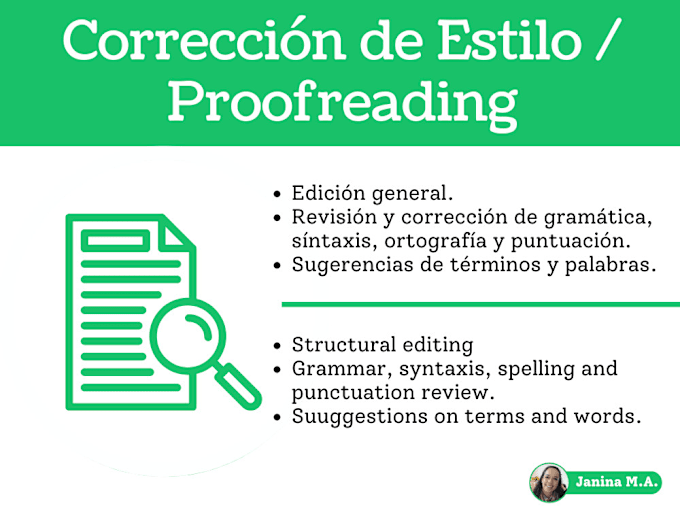 Gig Preview - Proofread and format documents in english or spanish