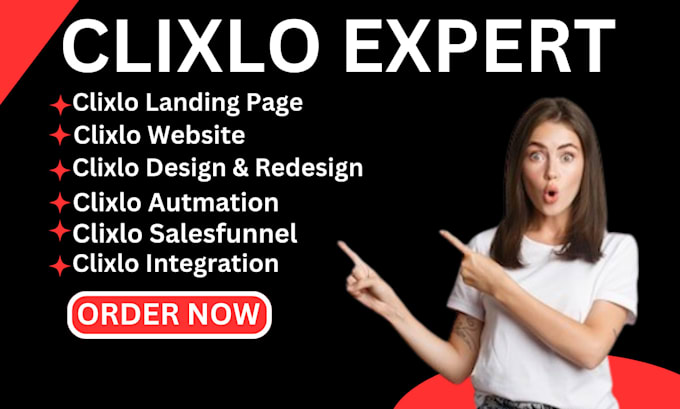 Gig Preview - Setup gohighlevel clixlo website landing page,clixlo workflow integration funnel