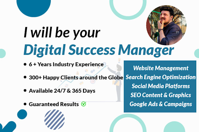 Gig Preview - Manage digital marketing with wordpress, google ads, and social media